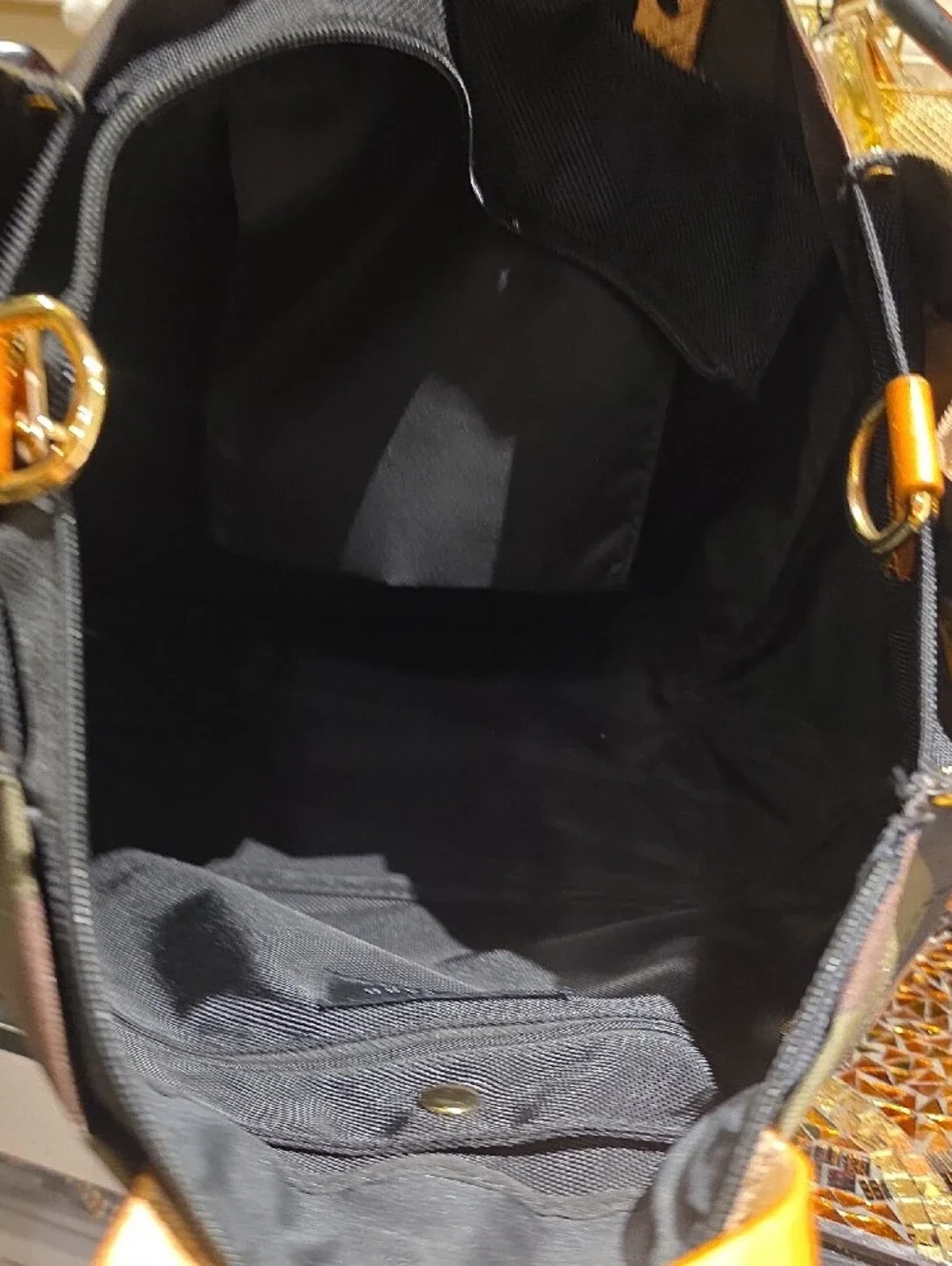 Camouflage Laptop Tote with Tan Leather Handles